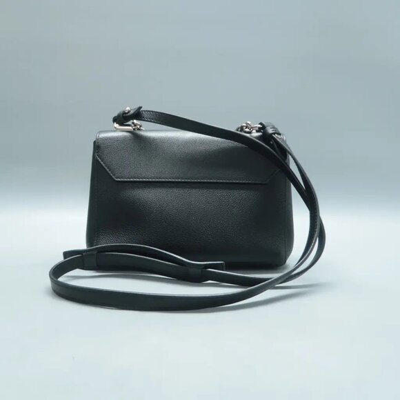 100% Authentic Louis Vuitton Lockme Black Leather Satchel 1126-112524 - Picture 2 of 11